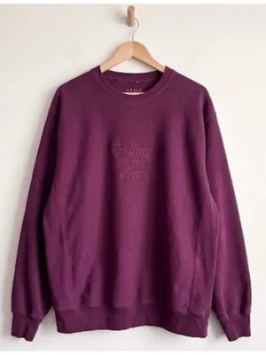 Adele Rolling In The Deep Embroidered‎ Crewneck Sweatshirt Burgundy Size M Merch thumbnail 10