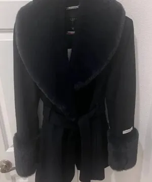 TED BAKER Loleta Faux Fur Collar Belted Coat thumbnail 1