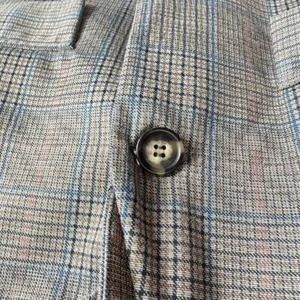 KAII Women Glen Plaid Single Button Blazer Gray Blue Pink Classic School Girl XL thumbnail 4