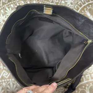 ONNA EHRLICH Black Leather MADISON Tote Satchel Handbag Purse thumbnail 9