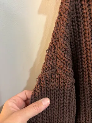 Free People Swim Too Deep Cardi size XS in Brown oversized button front ribbed thumbnail 7