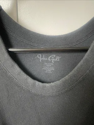 John Galt Classic Black Ribbed Crop Tank Top thumbnail 2