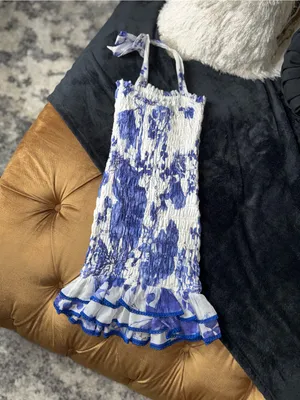 Charo Ruiz Ibiza Lexy Short Mini Dress in Surf Blue Womens XS EUC thumbnail 11