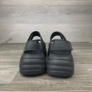 Crocs Skyline Platform Sandals Womens 9W Black Square Toe 360 Degree Comfort thumbnail 5