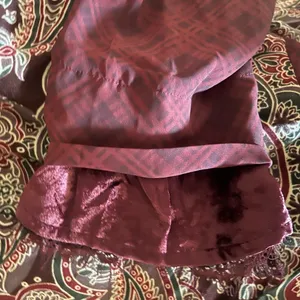 Soft Surroundings Aideen Maroon Mixed Print Long Sleeve‎ Maxi Dress Size Large thumbnail 4