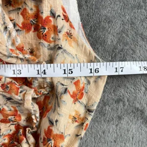 MINKPINK Zahari Summer Dress Women’s S Orange Mini Ruffle Floral Bohemian Beach thumbnail 8
