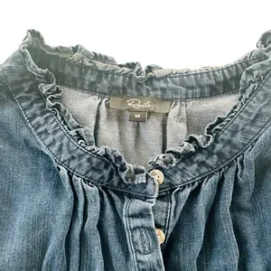 RAILS Shawna Denim Day Dress Dark Vintage Blue Size Medium Cotton Loose Fit thumbnail 3