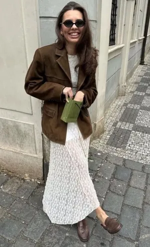 Zara Long lace dress. S-M thumbnail 1