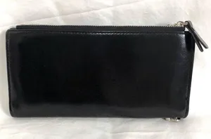 Black Faux Leather Zip Wallet thumbnail 4