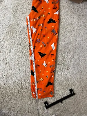 Cozy Orange Halloween Print Women's Pajama Pants thumbnail 6