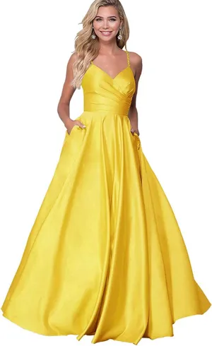 Prom Or Homecoming Dress Yellow thumbnail 1