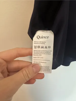 NWT Quince Ultra Form high neck crop tank deep navy extra small thumbnail 4