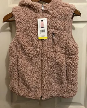Original Weatherproof Vintage Cozy Pink Sherpa Vest - size small thumbnail 1