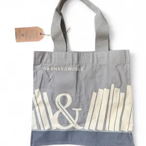 Source Unknown Barnes & Noble Organic Cotton Tote Bag NWT Book Tote Re-Use Fair Trade Gray thumbnail 2