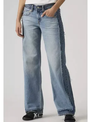 New Levi's 27x34 Premium Deconstructed Low Loose Women's Jeans Upon Reflection thumbnail 2