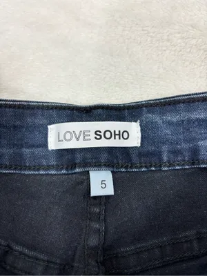 Love Soho Dark Blue Flare Jeans - Low Rise Stretch Size 5 NEW thumbnail 6