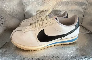 Nike Women's Classic Cortez White Black Light Photo Blue Sneakers thumbnail 1