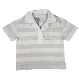 Everlane The Retro Organic Cotton Oversized Rugby Polo Shirt Purple‎ Stripe XS thumbnail 1