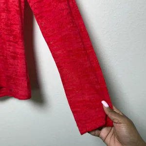 Splash y2k Women‎ Cyber Grunge Sheer Top XL Red Mall Goth V-Neck thumbnail 12