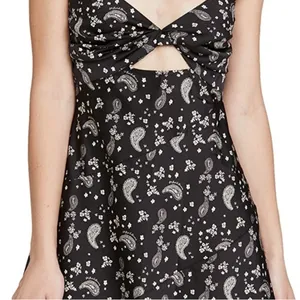 For Love & Lemons Paisley Mini Dress boho Cutout summer sun Dress vacation thumbnail 5