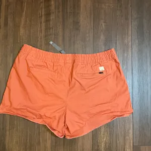 Vuori Ripstop Shorts Burnt Orange Elastic Waist Drawcord Large Hiking Casual thumbnail 3