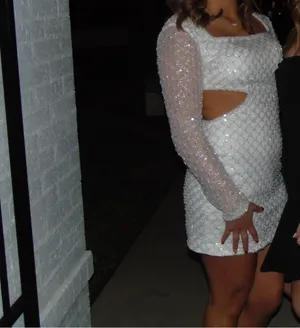 White Mini Formal Dress Size 4 thumbnail 3