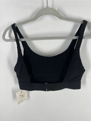 Cyn & Luca Black Ribbed Bikini Top Size M NWT Size M thumbnail 6