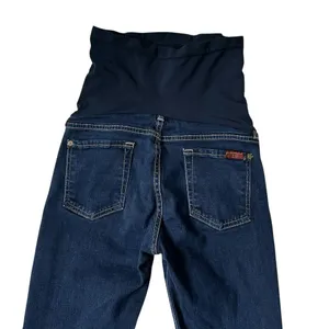 7 For All Mankind Blue Maternity Skinny Jeans Maternity Size 26 | 31-30 thumbnail 5