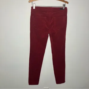 Kut from the Kloth dark red corduroy skinny pants women's size 6 winter‎ boho thumbnail 5