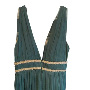 Lulus New Delightful Occasion Emerald Green Beaded Tulle Maxi NYE Dress Gown thumbnail 12
