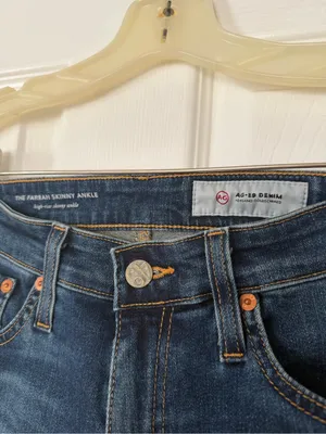 AG Dark Blue Wash “The Farrah Skinny Ankle” thumbnail 3