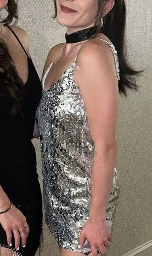 ⚠️SOLD⚠️Sequin dress Silver Size XS thumbnail 1