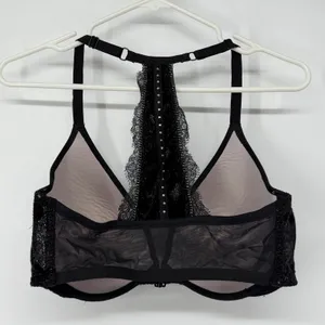 Victoria's Secret Very Sexy Lightly Lined Plunge Front Close Bra‎ Black 34DDD thumbnail 2