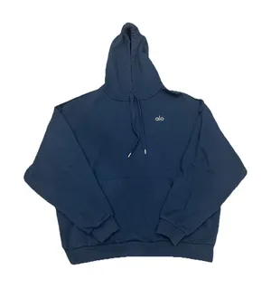 Alo Accolade Hoodie Pullover Navy Athleisure Unisex Medium thumbnail 1