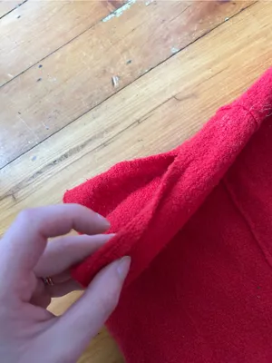 ☀️3/$25 Free People red slouchy cowl neck sweater cotton wool small thumbnail 3