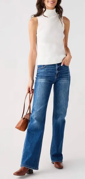 #76 NWT Socialthreads Risen Mila High Rise Full Length Straight Jeans Size 9/29 thumbnail 1