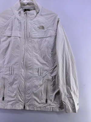 The North Face White Windbreaker Jacket Size Medium  thumbnail 4