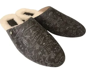 Australia Luxe Doodle Mules Size 5 Brown Leather Shearling Winter Slides NEW‎ thumbnail 1