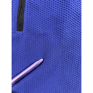 Lauren Ralph Lauren Active Top Womens Small Blue Black‎ Waffle 1/4 Zip Pullover thumbnail 5