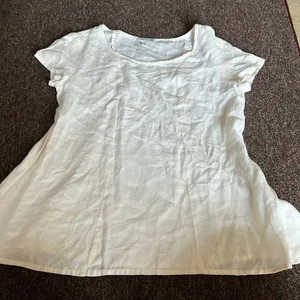 Monika turtle vintage linen blouse M‎ Size M thumbnail 1