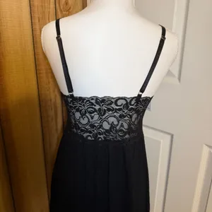 Ababoon Black Lace V-Neck Chemise Slip Dress NWT Medium thumbnail 9