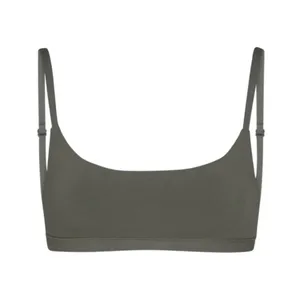 Skims Cotton Jersey Scoop Neck Wireless‎ Comfort Bralette In Juniper Size XXS thumbnail 7