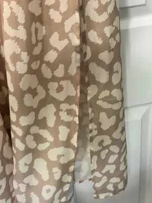 Pink Lily Beige Cream Abstract Dot Slip Midi Dress S Spaghetti Straps Casual thumbnail 5