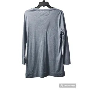 Lauren Ralph Lauren‎ Lace-Up Knit Dress Long Sleeve Casual Comfy Blue M thumbnail 2