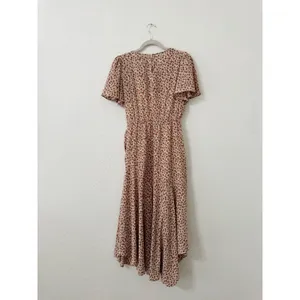 Wishlist Apparel Cream Rust Floral Flutter Sleeve Midi Dress M thumbnail 2