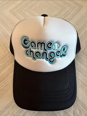 Game Changer Trucker Hat Black White Mesh Snapback Baseball Cap Like New thumbnail 1