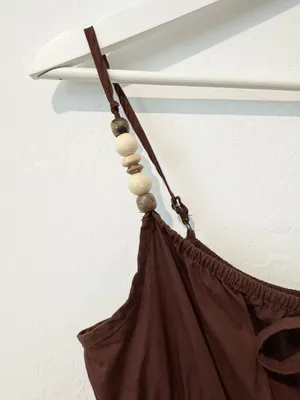 Sim and Sam Milkmaid Poplin Midi Dress Size XS Chocolate Brown Cottagecore Boho thumbnail 5