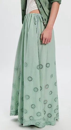 Free People Sweet Serenade Pull-On Wide-Leg Pants in Mermaids Tail NWT thumbnail 1