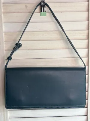 BCBGMAXAZRIA Slate Blue clutch purse thumbnail 5