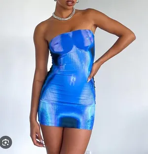 White fox Mini Dress thumbnail 1